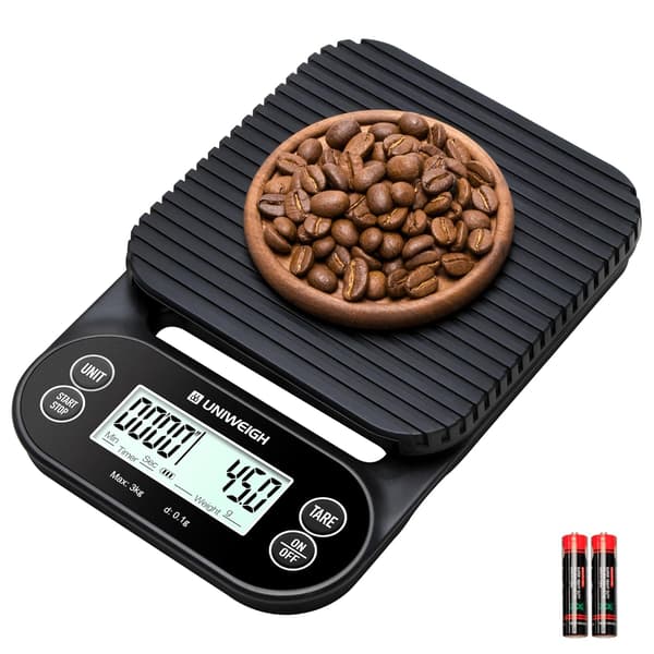 2025 Latest Model Digital Coffee Scale with Timer 3kg/0.1g, High Precision Espresso Scale with Timer/Auto Off/Tare Function, for Pour Over Dr