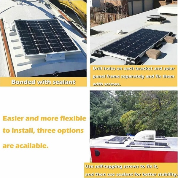 Fotovoltaisk solpanel stöd husvagn yacht - ABS, vit, set om 7