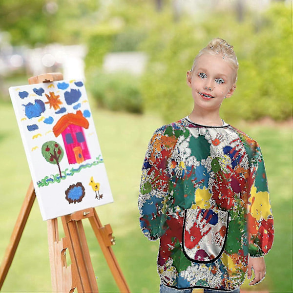 Kunstforkle for barn, vanntett, for maling, for småbarn, med lomme, for jenter og gutter