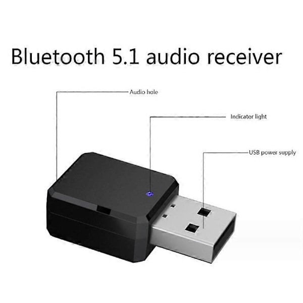 Bil USB AUX Mottagare Trådlös Bluetooth Media Knapp Bil Ratt Multifunktionsknapp Fjärrkontroll