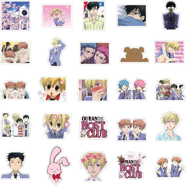 Ouran High School Host Club Stickers| 50 Pcak | Vinyl Waterproof Stickers For Laptop,bumper,water Bottles,computer,phone,hard Hat,car Stickers And Dec