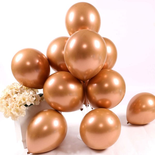 50 deler 10" metallkrom kobberballonger (kobber, 10") YIY SMCS.9.27