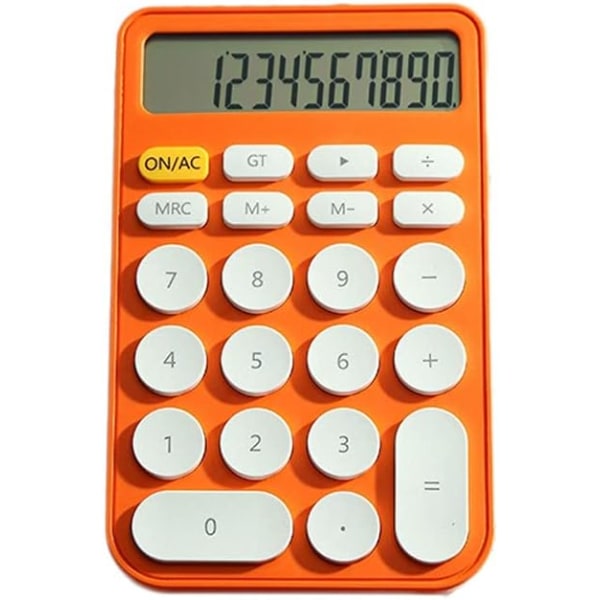 Minilaskin söpö ulkoasu kädessä pidettävä pöytälaskin Digitaalinen älykäs laskin (oranssi)