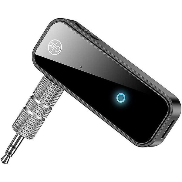 Bluetooth 5.0 Adapter 3,5 mm mottagare, 2-i-1 trådlös sändare & mottagare för strömmande ljud från tv, pc, högtalare, hörlurar, bil, hemstereo