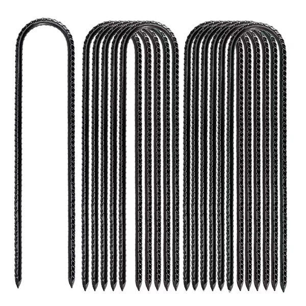 U-formade markspikar för tält och studsmattor - 10-pack