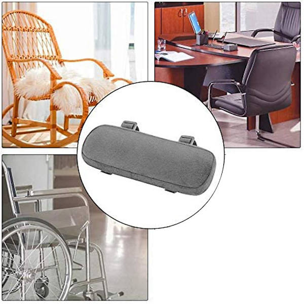 2 stk stolarmrestpute, Universal armrestpute, Memory Foam albuepute for hjem og kontorstol, G