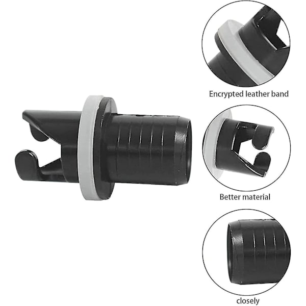 Båd Fodpumpe Slange Adapter, H-r Ventil Kajak Adapter Oppustelig Båd Ventiler Slange Adapter Konnektor,2stk