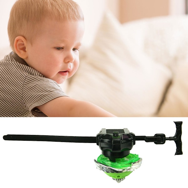 Luminous Gyro med Färgglada Ljus Strid Gyro med Draglinjal Launcher för Pojkar Flickor Interaktivt Spel