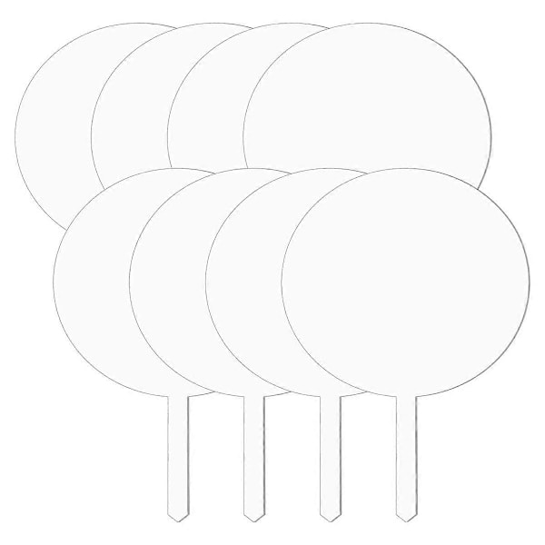 Acrylic Cake Topper Round Cupcake Topper Blank Cake Topper Stick,DIY Acrylic Cake Topper Blank Circ