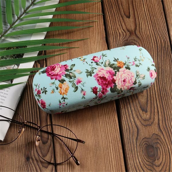 Brilleretui Etui BLÅ BLOMST BLOMST blå