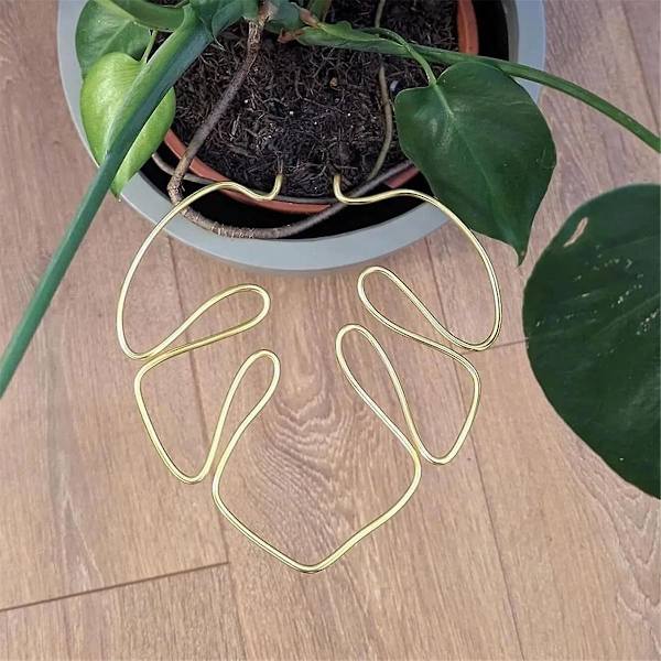 Monstera-formad växtstöd Återanvändbart Robust Legering Växtstjälksstöd Hållare Växtbevarande Stöd Kryddväxter Grönsaker B