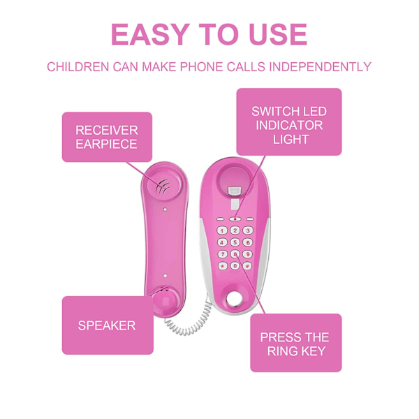 Barnelek Telefon Intercom, Barnelek Telefon Intercom Leke med Ekte Ringelyder, 50% Tilbud