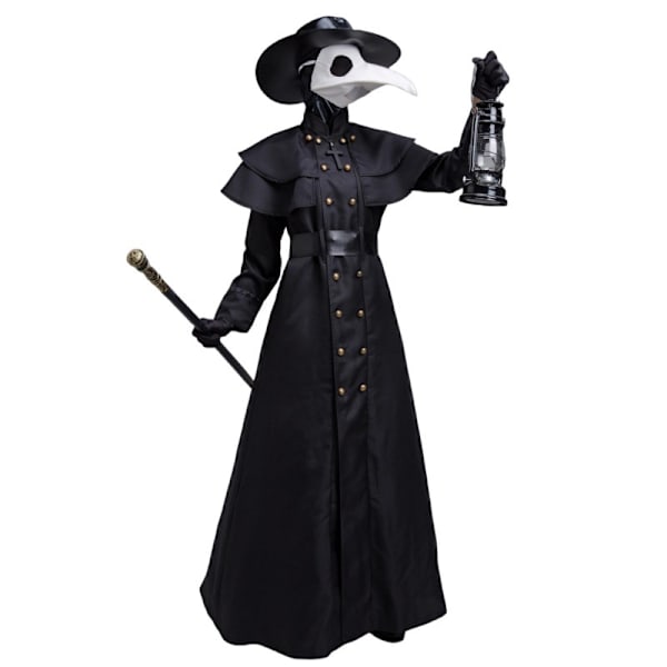 Halloween Aikuisille Keskiaikainen Steampunk-Tyylinen Eurooppalainen ja Amerikkalainen Ruttolääkäri-Puku S