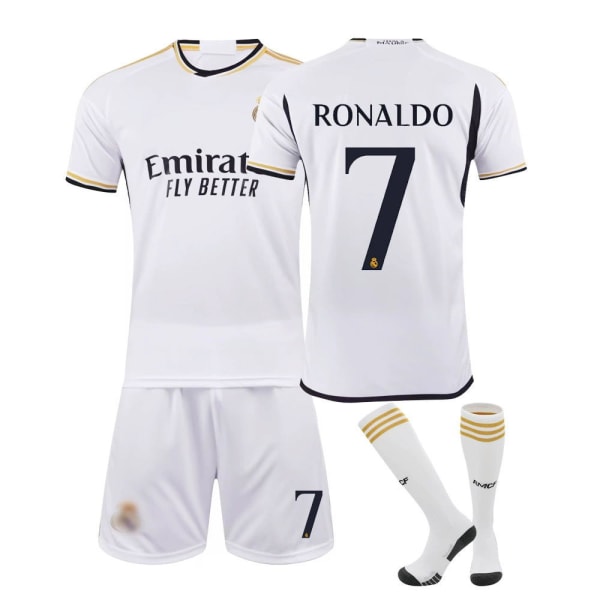 2324 Real Madridin koti- ja vierasjalkapallopaidat nro 10 Mbappe puku nro 7 Vinicius 5 Bellingham paita black NO.7 26