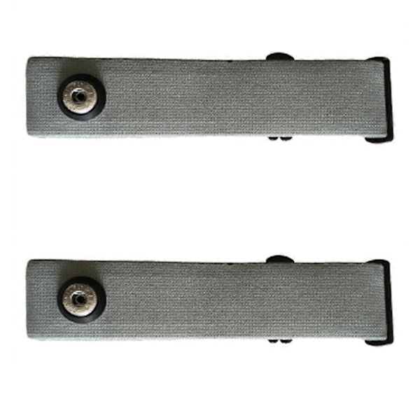 2 st Elastiska Pulsband Bröstbälte för Geonaute Polar H7 -Wahoo -Garmin -Magene Bryton (Grå)