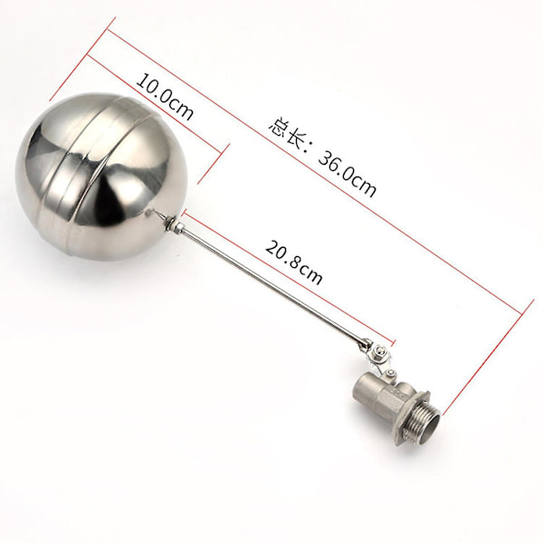 Dn15 1/2\" Rustfrit Stål Flydende Kugleventil Justerbar Vandstanduk