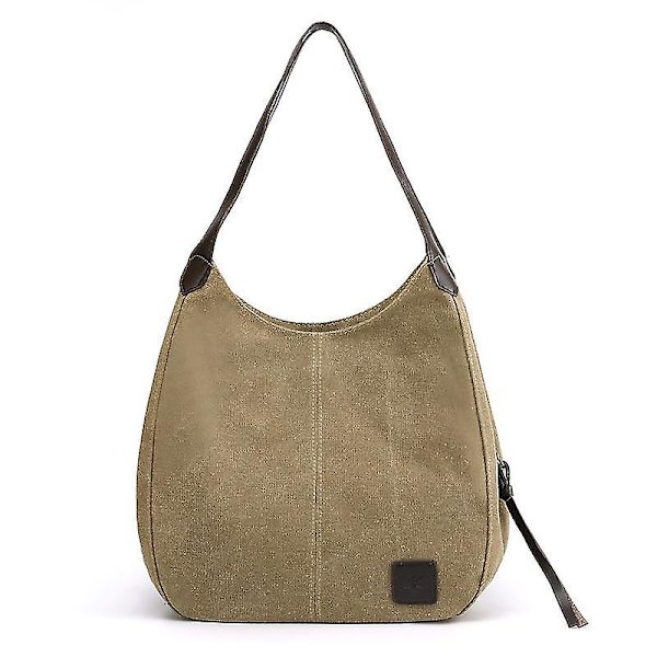 Multi-rum Canvas Dame Tote Canvas Tote Pung Skuldertaske