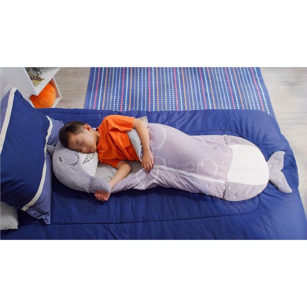 Sovsäck hopfällbar kudde, 2 i 1, tupplurar för barn, Shark