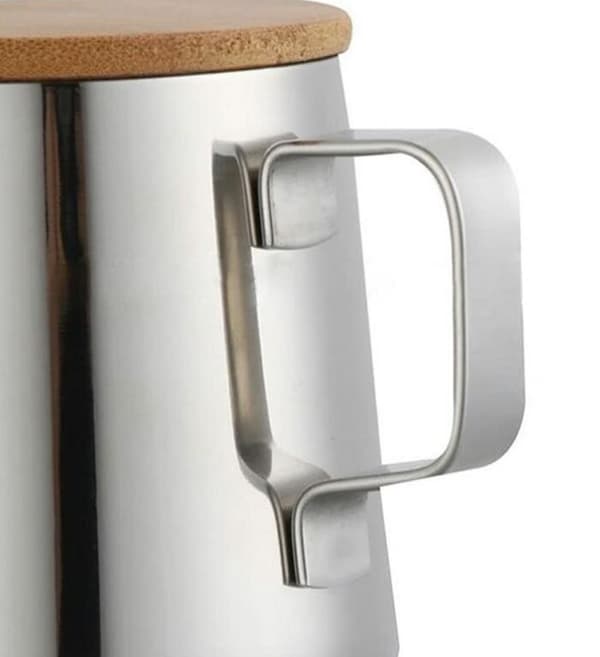 Fintut Kaffemaker i rustfritt stål med tynn tut - 350 ml, sølv, 1 stk