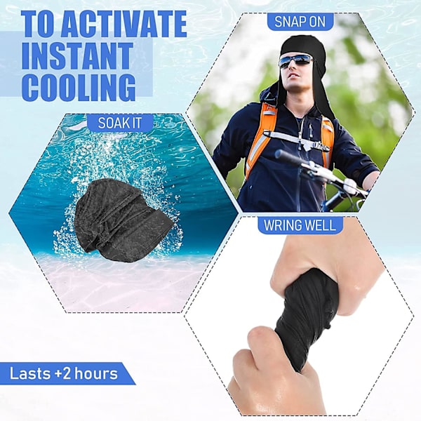 3-pack Hjälmfoder med Nackmask, Kylande Skull Caps Svetttransporterande Mössa med Skärm Solskydd Cykling Löpning Nackskydd Hatt för Män Kvinnor, 3 Färger