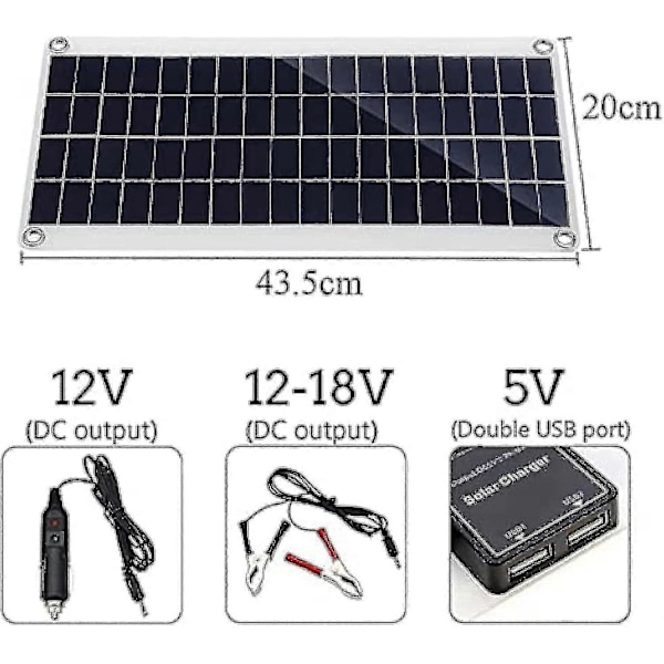 300w 12v Solpanel Kit Batteriladdare 300 Watt 12 Volt Off Grid System Med 10a-60a Kontroller