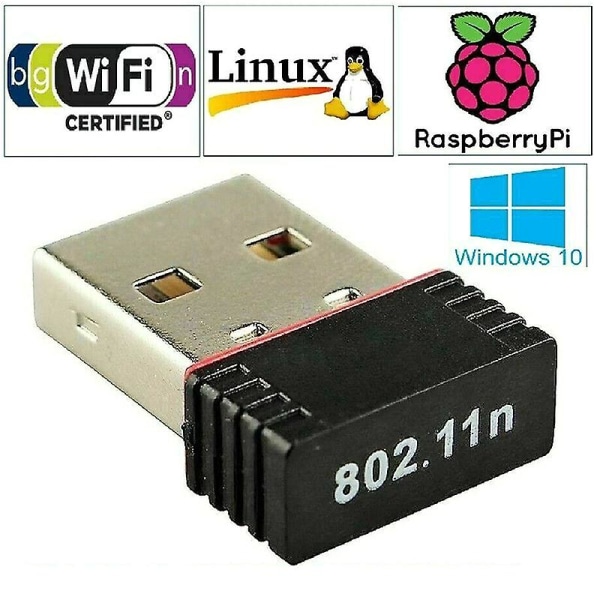 Mini USB WiFi WLAN trådløs nettverksadapter 802.11 Dongle Wifi-mottaker