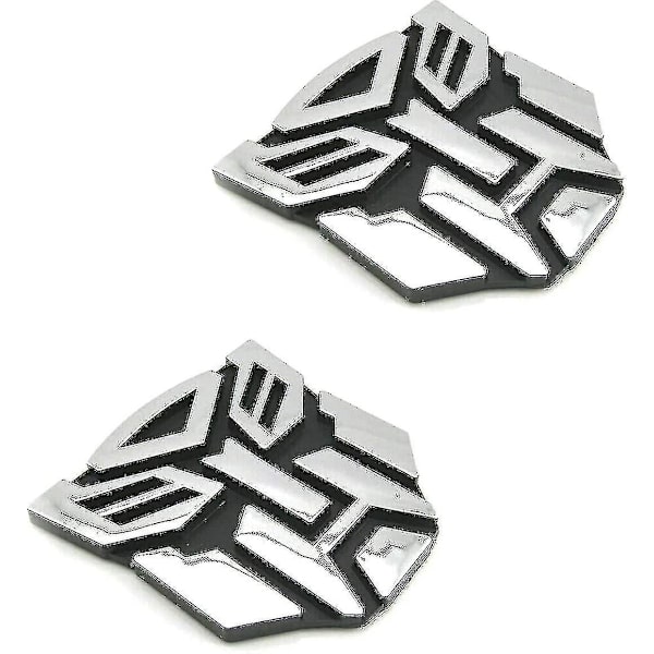 Autobot-tarrapari autoon, kromattu viimeistely, PVC-autoemblem, Transformers Autobot -auton lisävarusteet, ilmainen toimitus