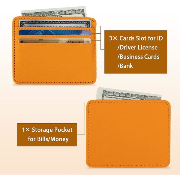2-pak slank minimalistisk tegnebog. Visitkortetui Professionelt Pu Læder