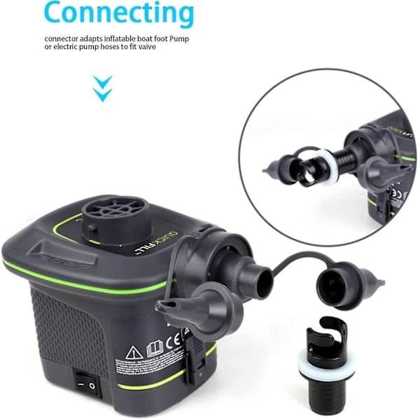 Båtpumpe slange adapter, H-r ventil kajakk adapter oppblåsbar båt ventiler slange adapter kobling, 2 stk