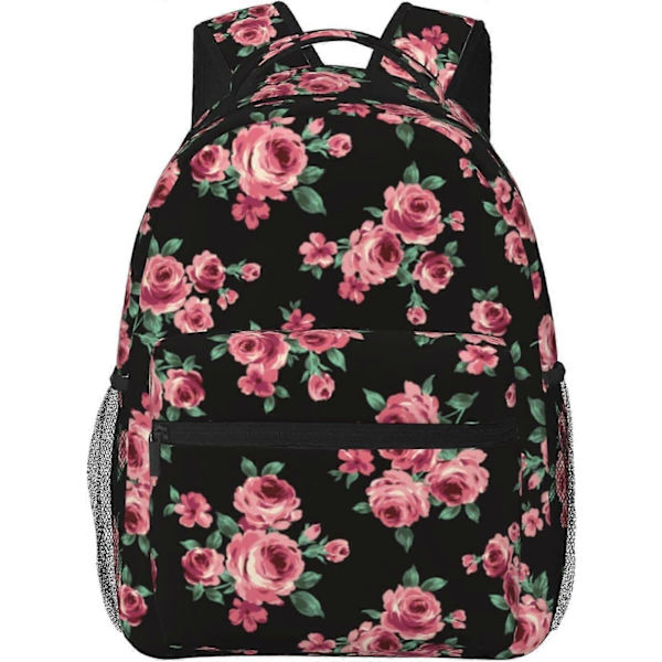 Rose Rygsæk Roser Rygsæk Blomster Skoletaske Rygsæk Rose Blomsterprint Rygsæk Piger Blomster Rygsæk Blomst Print Rygsæk Piger Rygsække Blomster Te