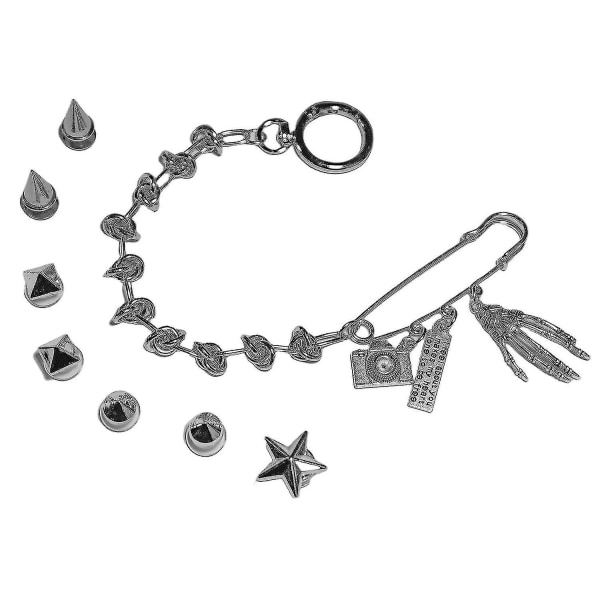 14kpl Goth Croc Charms,metalli Croc Charms,Goth Spike,croc-korut puukengät Sandaalit Rannekoru Ranneke .punk Spike Croc Korut, Emo-tarvikkeet Rappiin