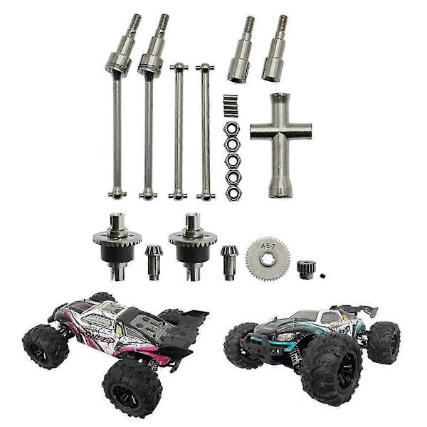 Metallisk Differential och Drivaxelsats för SCY 16101 16102 16103 16201 Pro 1/16 Borstlös RC-Bil Uppgraderingsdelar