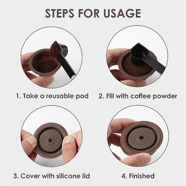 Återfyllningsbar Kaffe Kapsel För Vertuoline & Vertuo Pod, 150 Ml Kaffe Pods För Presso Vertuo Kaffe-Yvan