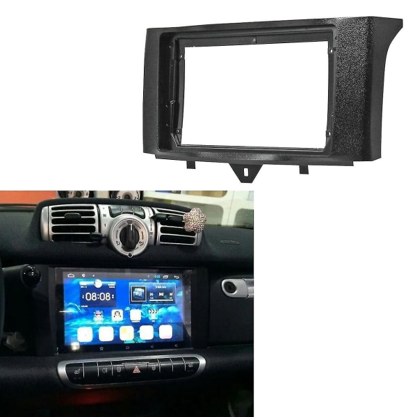 2 Din Car Radio Fascia för Smart Fortwo 2011-2015 DVD Stereo Plate Adapter Montering Dash Installati