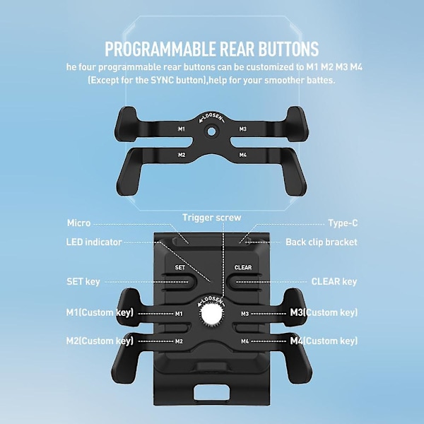 Tilbageknap-tilbehør til X-Box One X S/X-Box Series S/X, Gamepad Tilbageklip Tilbageknap Controller Trådløs Komfortabel Greb Programmerbar