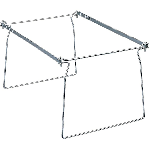 Stålramme for hengemapper, Legal Size, Grå, Justerbar lengde 23\" til 27\", 2 per pakke (64873)