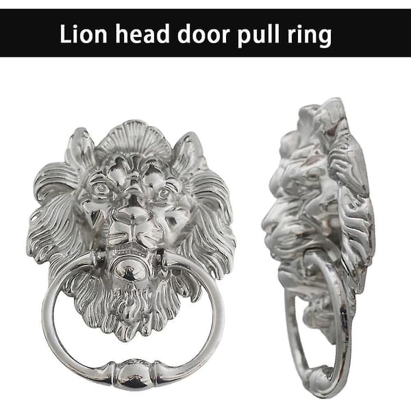 Krom Drop Pull Ring Løvehode Barstol/Spisestuestol/Møbelbankerhåndtak