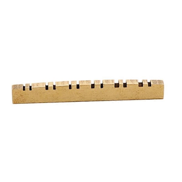 Slitsad Sadel i Mässing för 12-strängad Gitarr, Akustisk Gitarr, Delar och Tillbehör