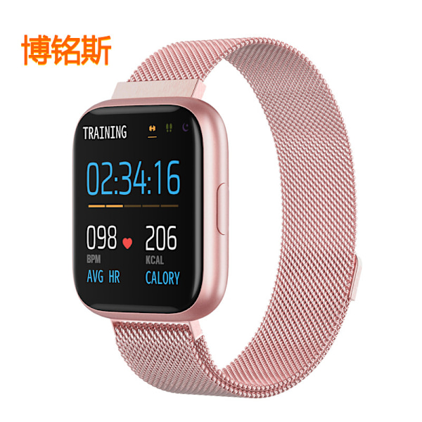 P6 1,4-tums full-touch pulsmätare, sömnövervakning, lång batteritid, mångsidig konfiguration, multisportläge smart armband