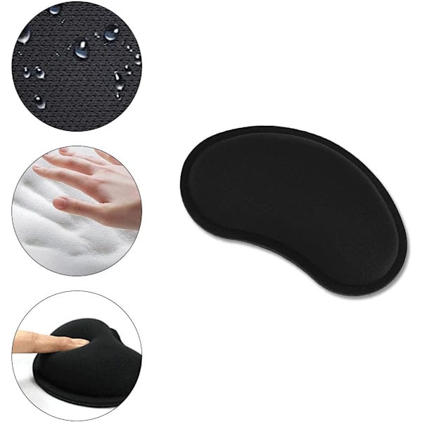 1 st handledsstöd för mus handledsstöd med minnesskum ergonomiskt för att lindra handleden svart dynset handledsstöd för mus