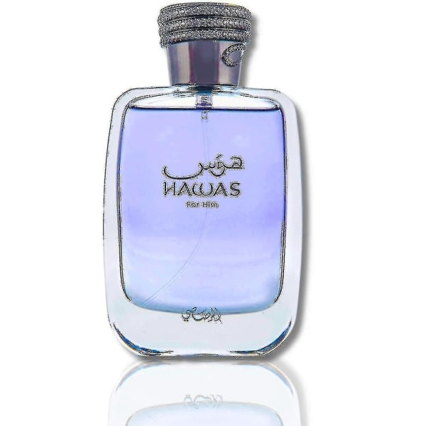 Hawas For Him Eau De Parfum 100 ml (3,4 Oz), pitkäkestoinen Pour Homme Spray, vesituoksu suunniteltu