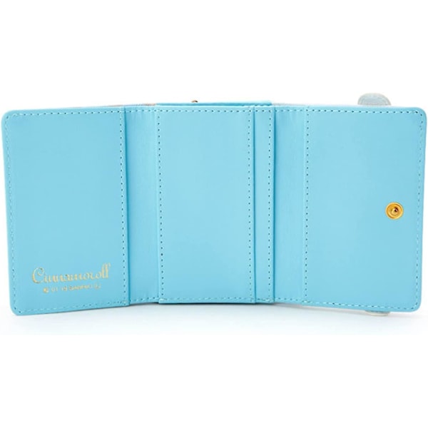 Söt Cartoon Cinnamoroll Liten Plånbok Kort Dam Kvinna Plånböcker PU Läder Trifold Plånböcker Kvinna Pengar Väska