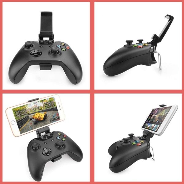 Xbox-telefonhållare, hopfällbara mobiltelefonhållare för Xbox One S/X Gamepad, trådlös handkontroll