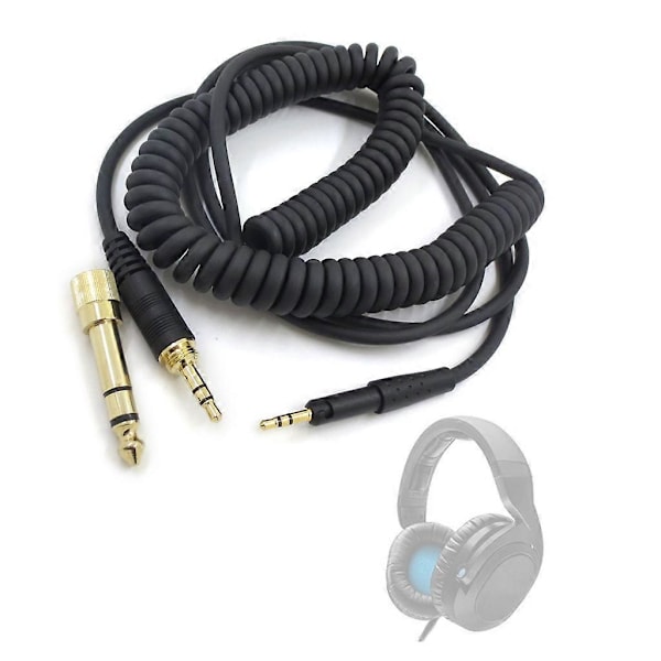 6,35 mm Hovedtelefonkabel med fjederbelastede stik til Sennheiser HD6DJ MIX HD8 HD7 HD598 HD2.30 HD598SE Hovedtelefoner