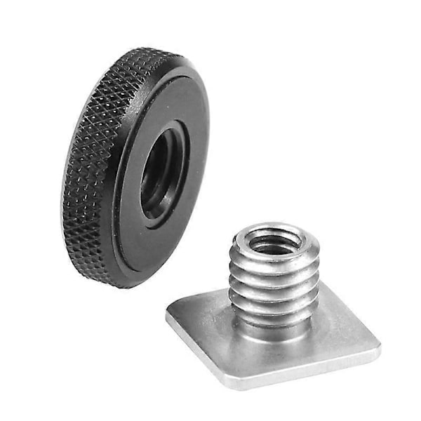 Rustfrit stål 3/8 til 1/4 tomme gevindadapter skrue enkeltlags cold shoe mount beslag sæde til DSLR kameraer bur