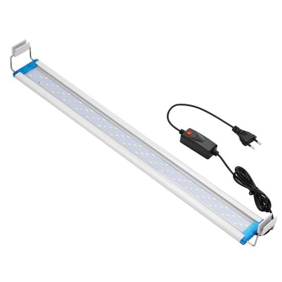 Akvariumbelysning, LED Akvarielampe Fuld Spektrum med Controller, 38 cm, blåt lys plus hvidt lys
