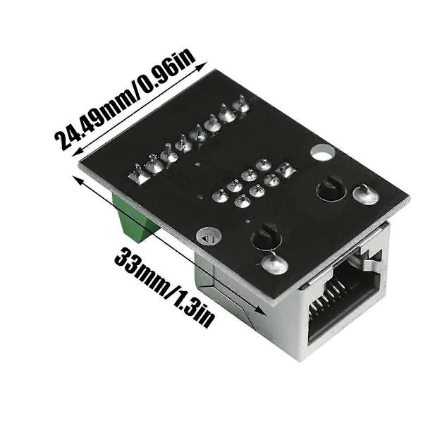 4 stk. RJ45 Ethernet Hunnkontakt Breakout Board, 2,54 mm Koblingsbrett Skjermet Nettverksad