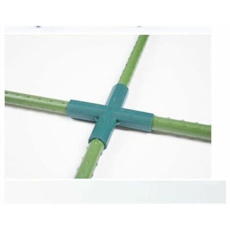 Plastrammeforbindere, retvinklede rørforbindere, drivhuskonstruktionsforbindere, 16 mm 4-vejs kryds, 10 stk.