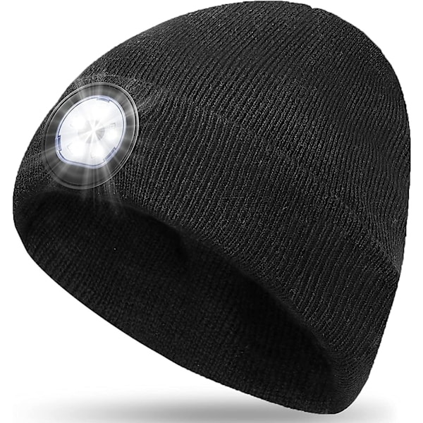 Night Light Christmas Stocking Gifts For Men Women Led Beanie Hat With Black Light