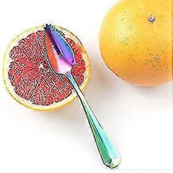 Grapefrugtskeer i rustfrit stål til citrusfrugter, Rainbow Magic Mirror